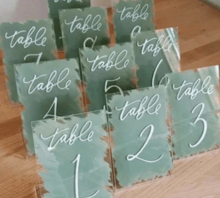 Plexiglass Table Numbers