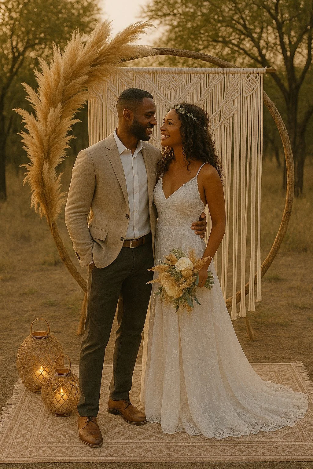 💍 From Pinterest to Plains: A DIY Boho Love Story at Lake Kariba