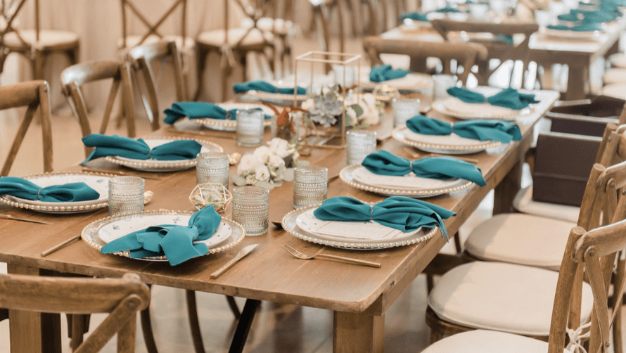 Teal Textured Napkins