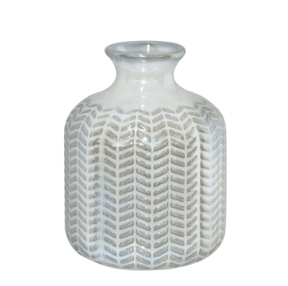 Gray jar-shaped vase