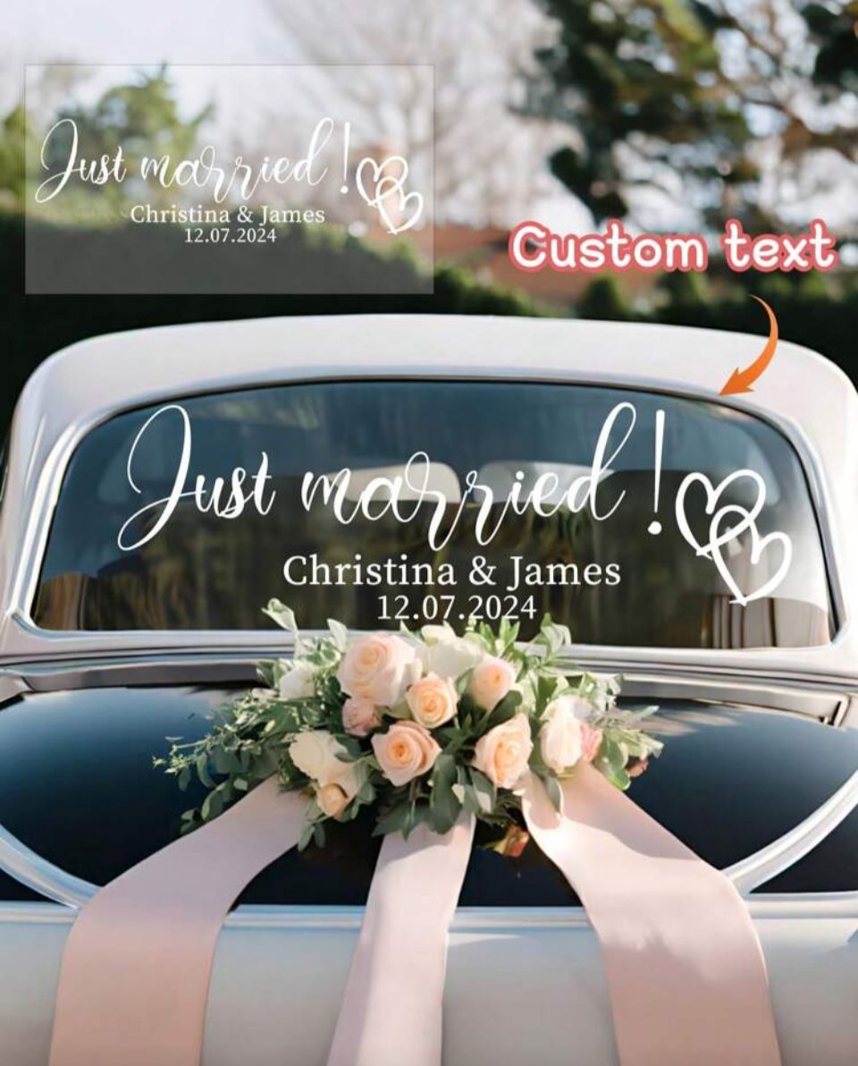 Custom Wedding Car Sticker