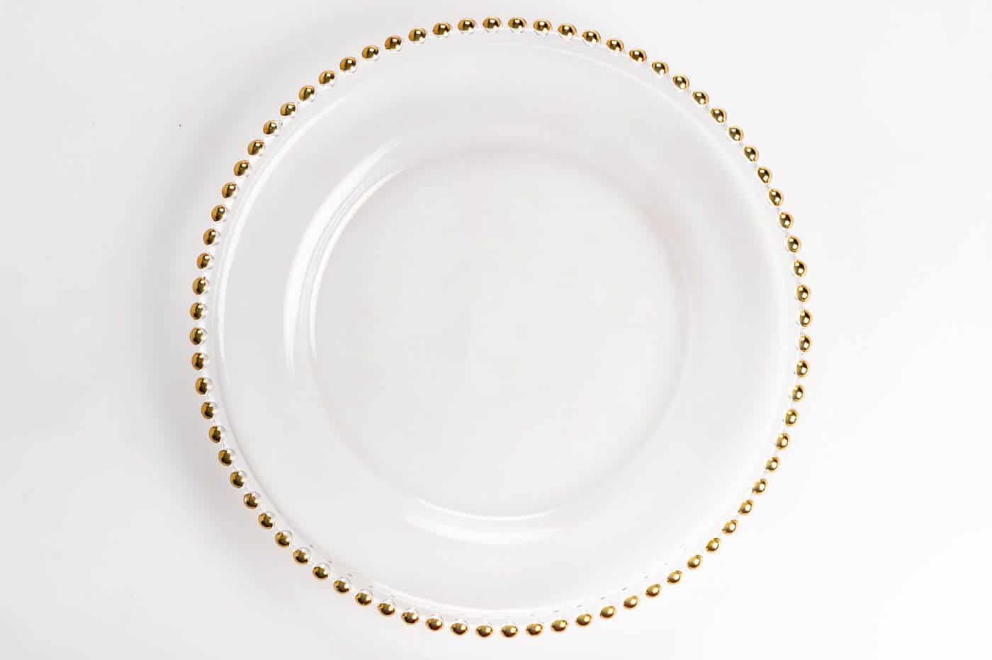 Underplates | Glass Gold Beaded