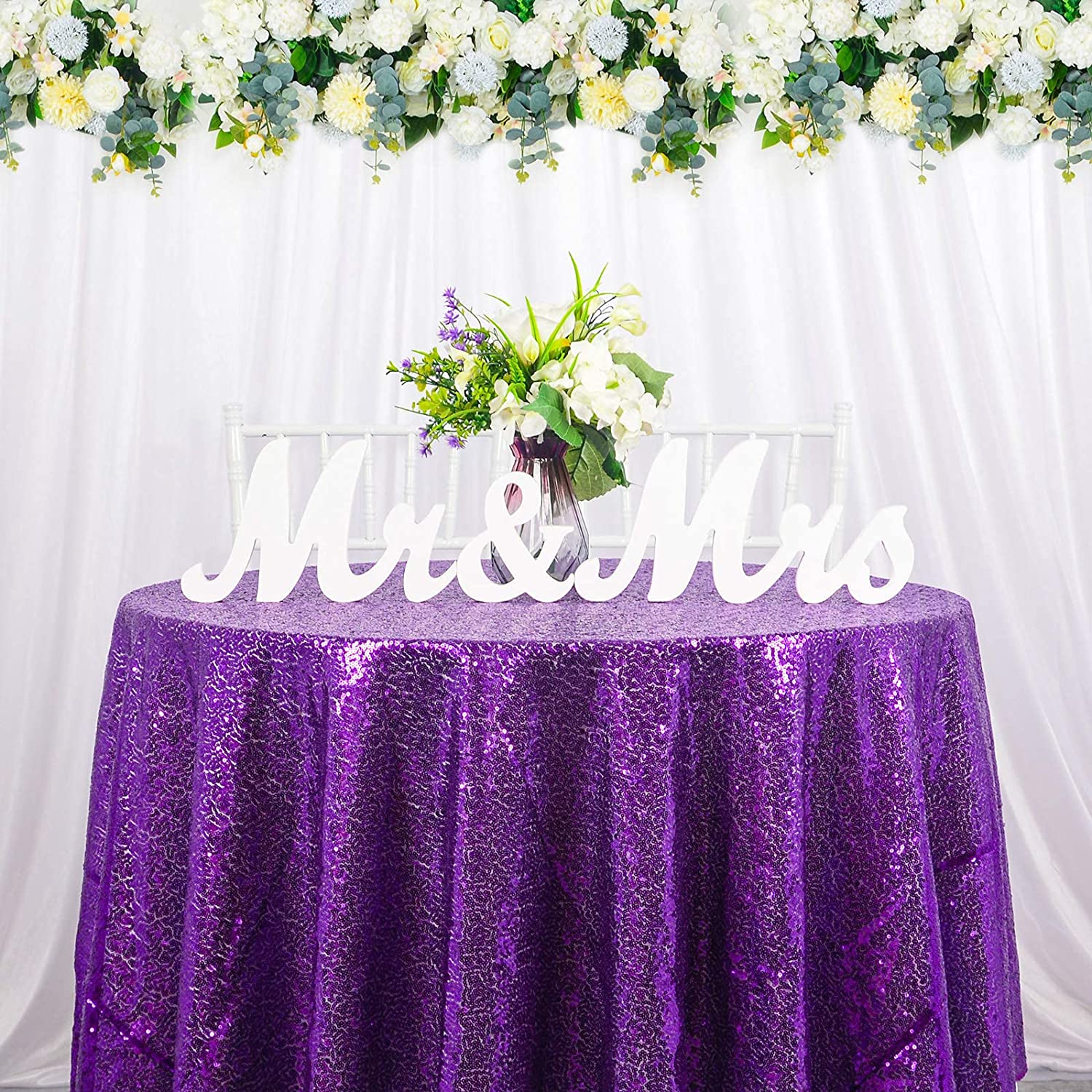 Purple Sequin Table Cloths